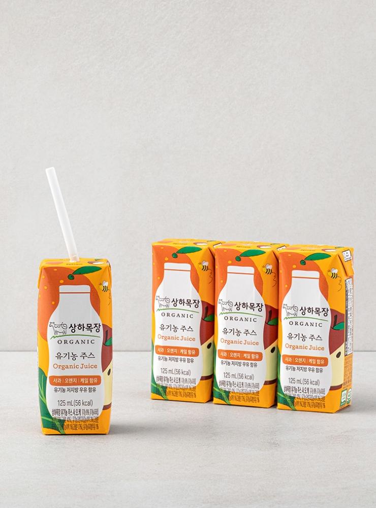 상하목장 유기농주스 사과오렌지케일(125mL×4입)